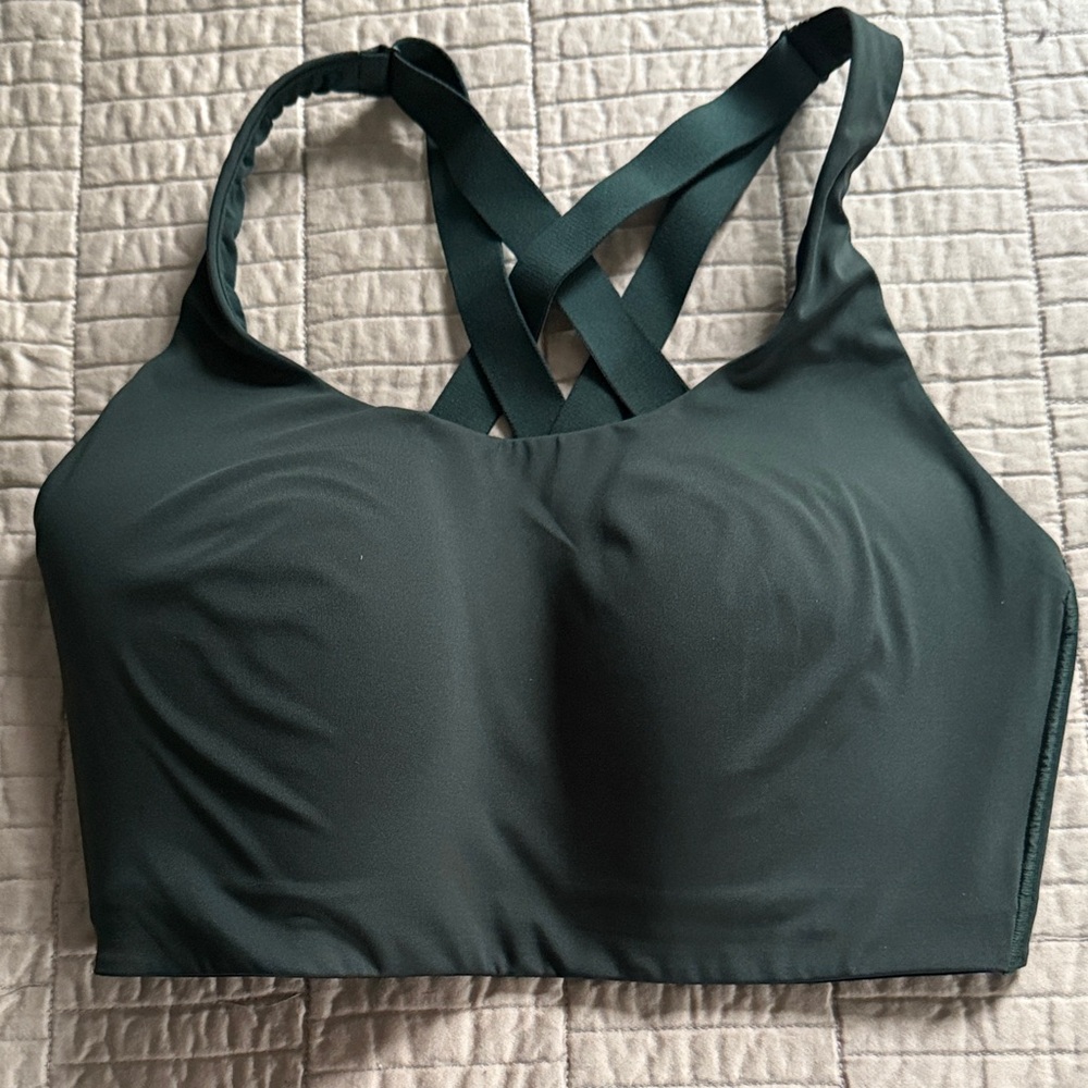 Lululemon Energy Bra High Support Dark Green Sports Bra 36DDD